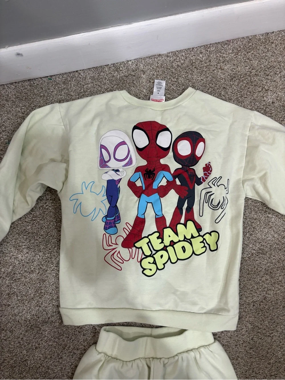 Marvel Team Spidey Sweatshirt and Jogger Lounge Set Size 6 Spidey and Friends